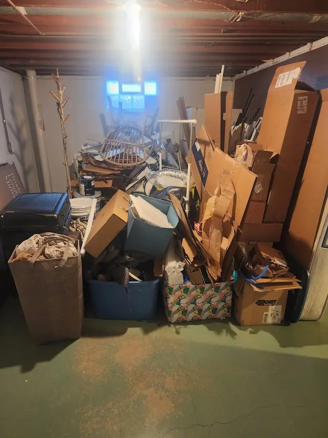 Roll-off dumpster container at job site for 6 Yard Dumpster Rental in North Highlands